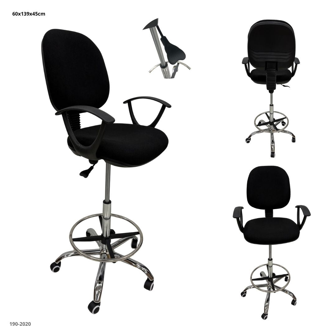 SILLA DE OFICINA ALTA NEGRA 2