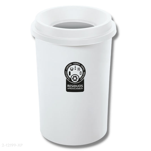 PAPELERA EVO 50L BLANCO APROVECHABLE