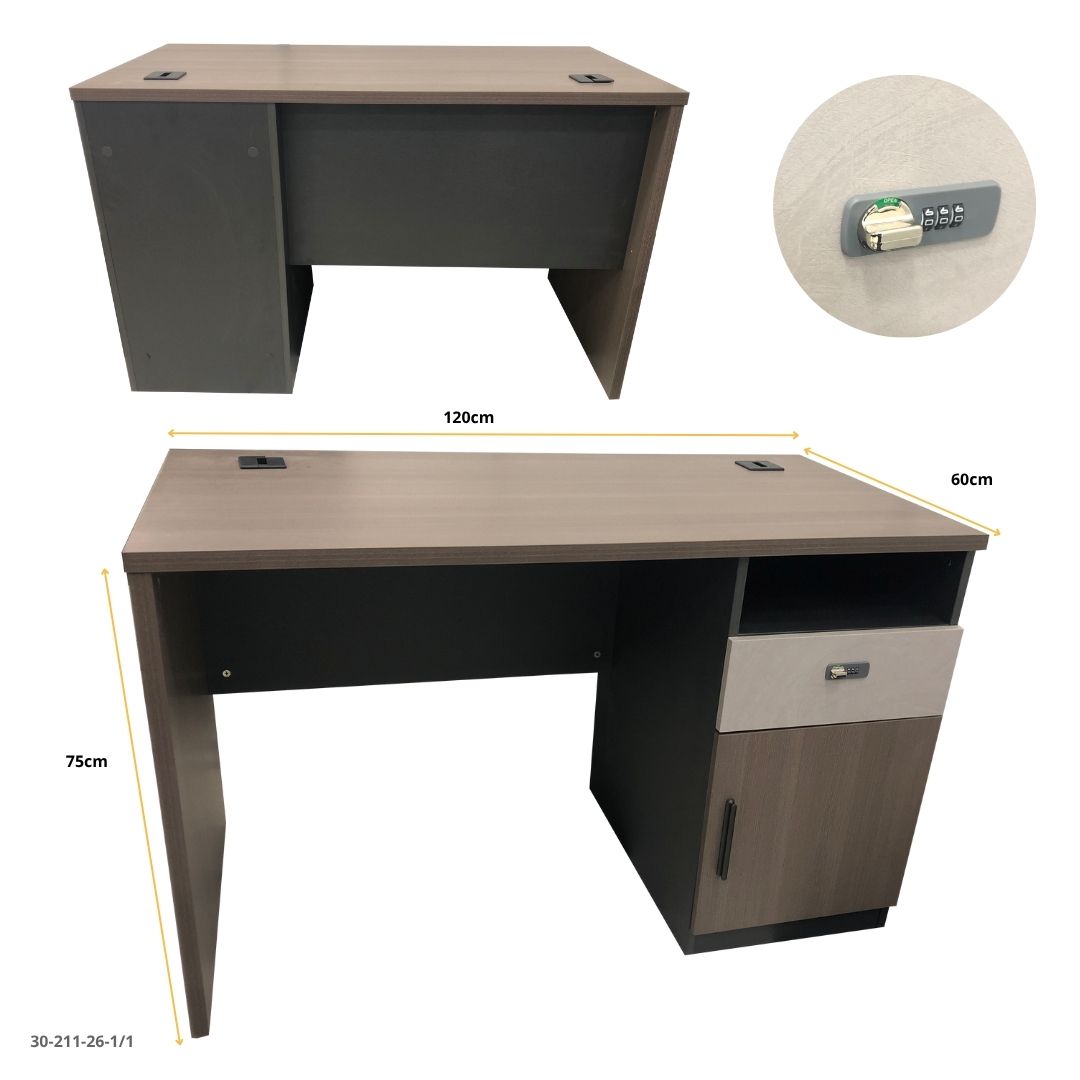 ESCRITORIO 120*60*75CM CON GABINETE