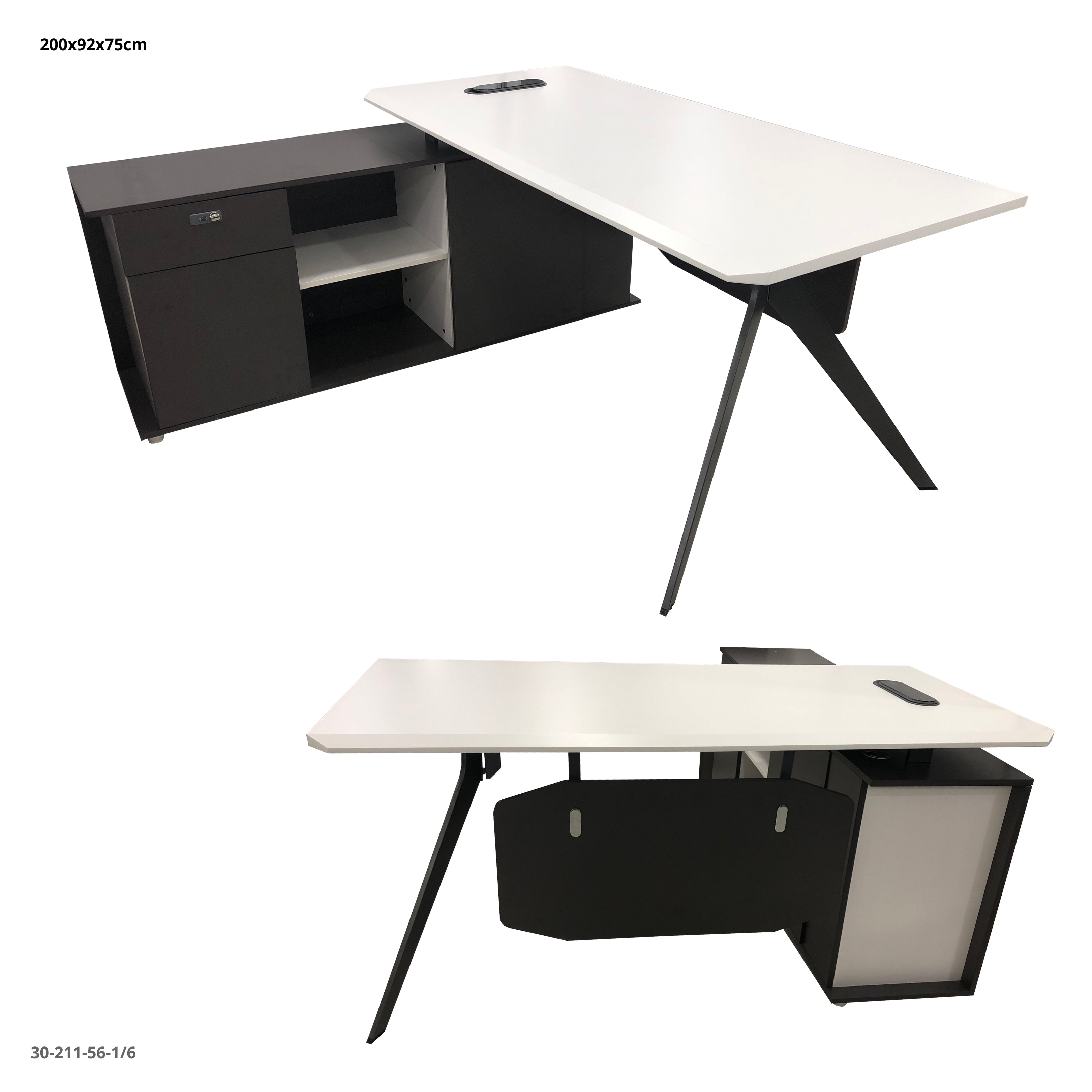 ESCRITORIO L 200*92*75CM CON GABINETE