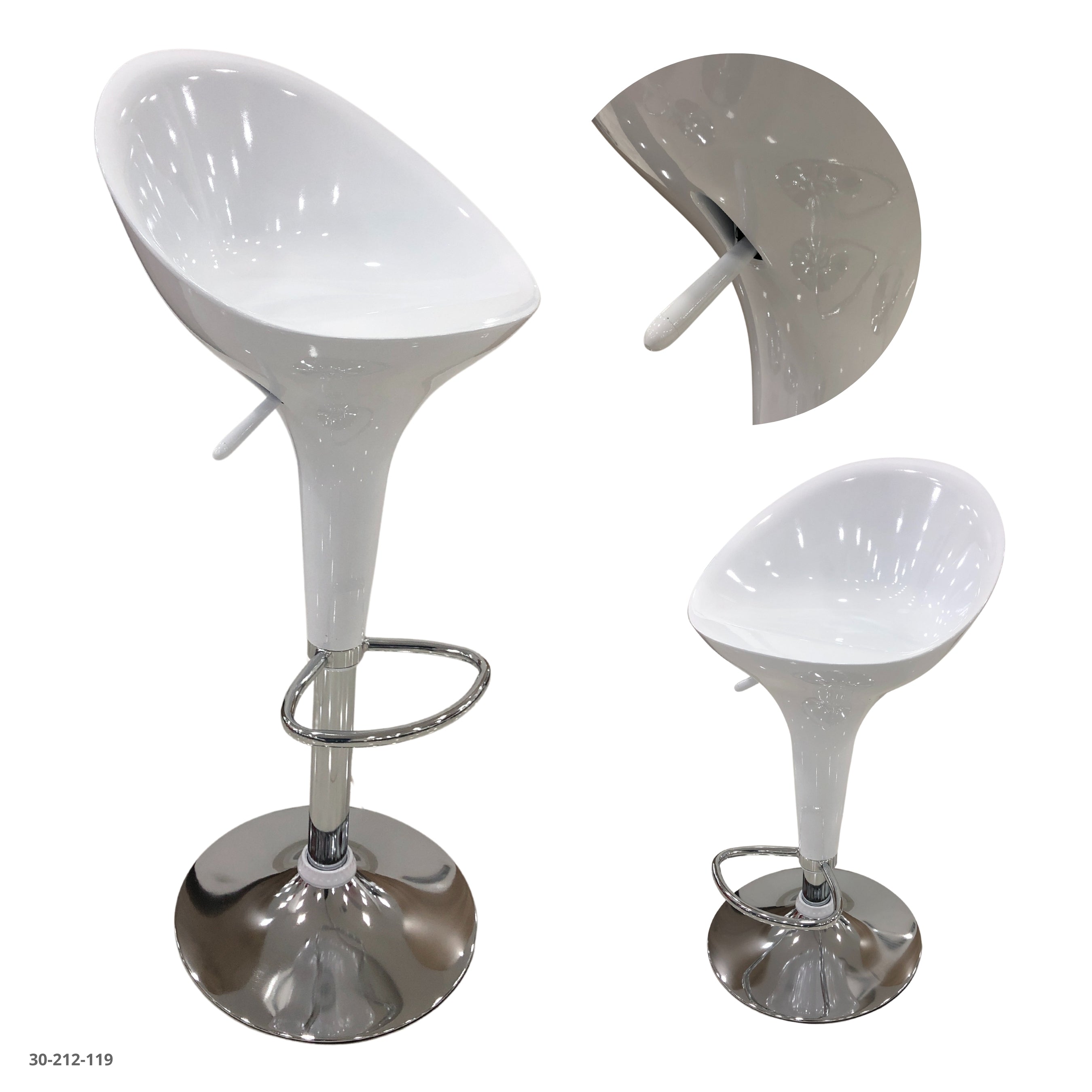 SILLA DE BAR ACRILICO BLANCO