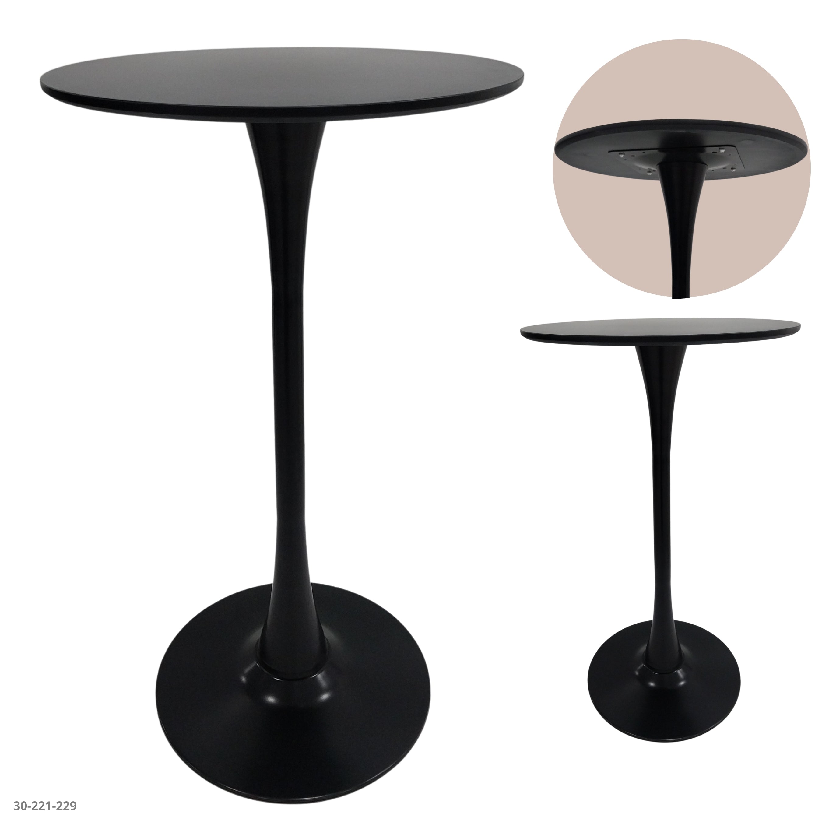 MESA (EMPQ 3 BLT) DE BAR  NEGRO