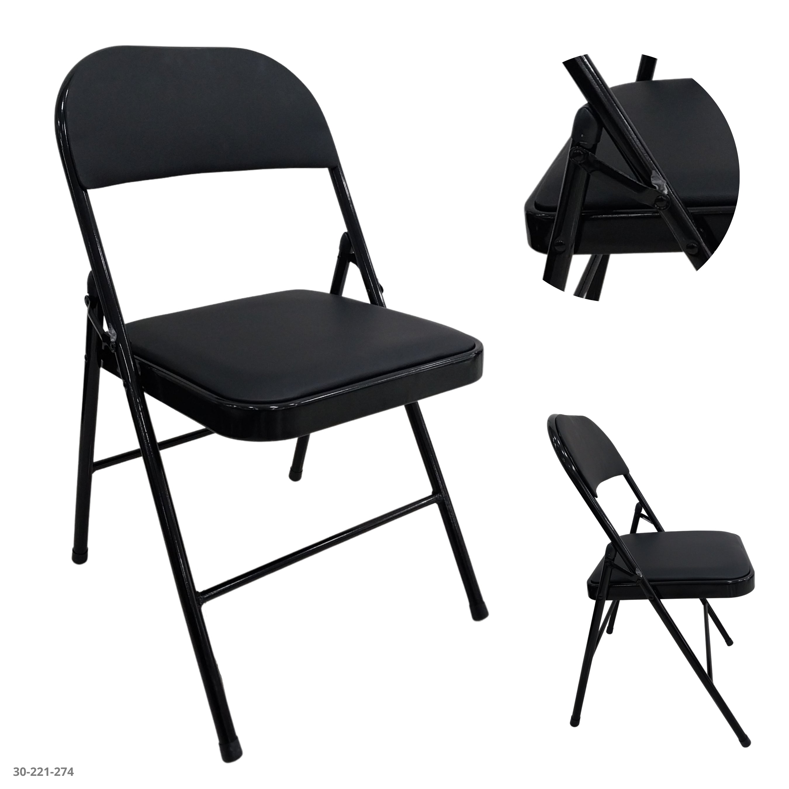 BLACK METAL CHAIR / 30-221-268
