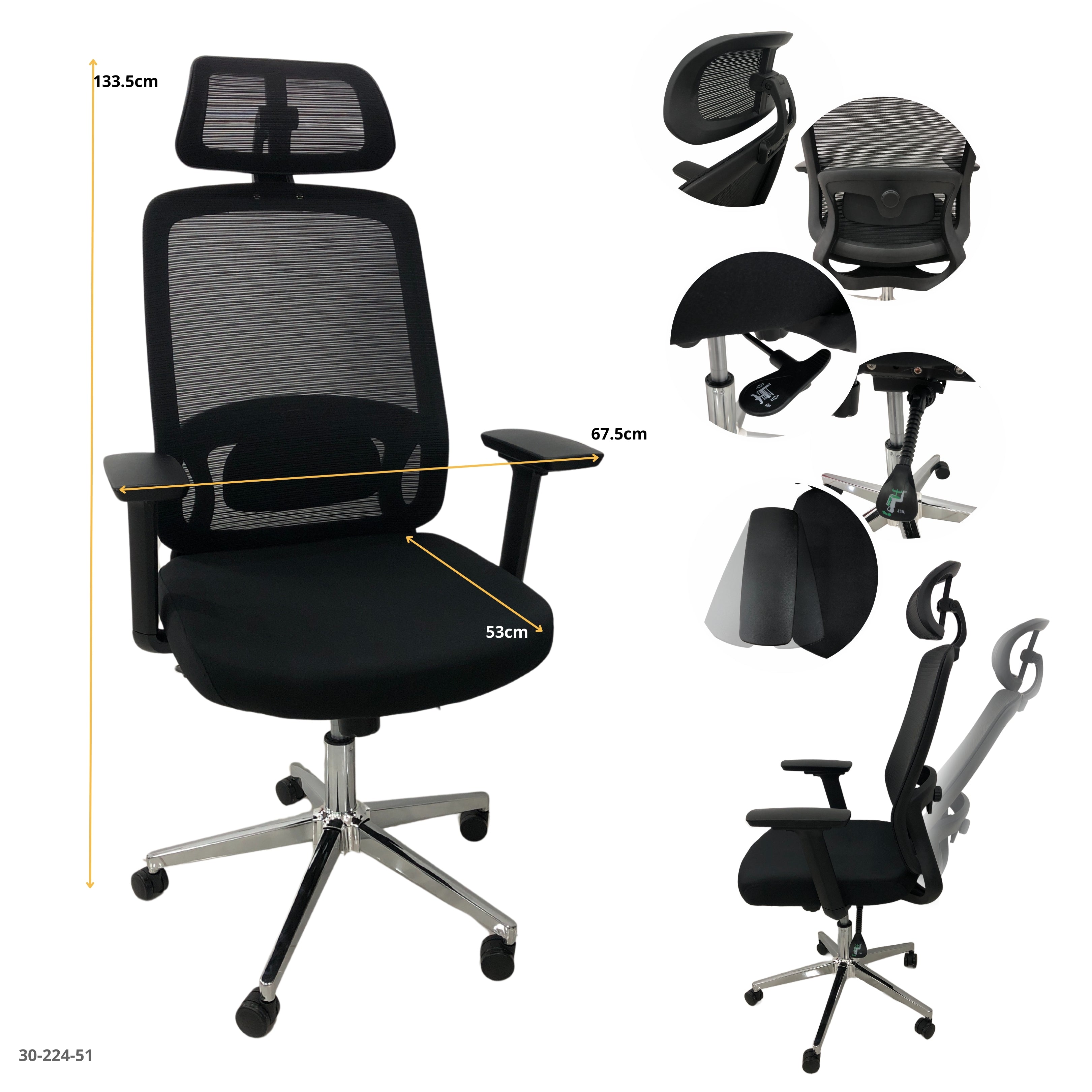 SILLA DE OFICINA NEGRA