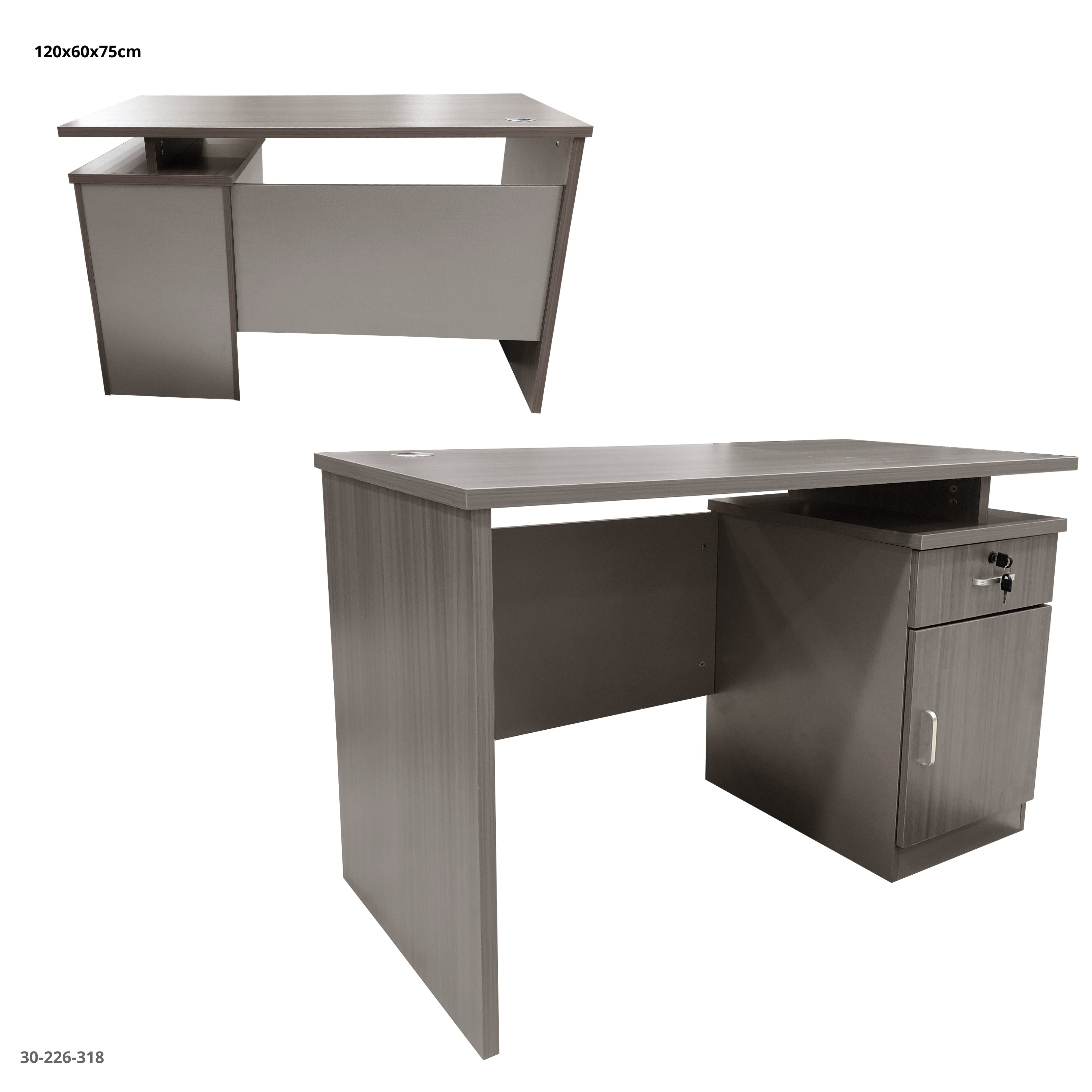 ESCRITORIO L 200*85*75CM CON GABINETE DER O IZQ