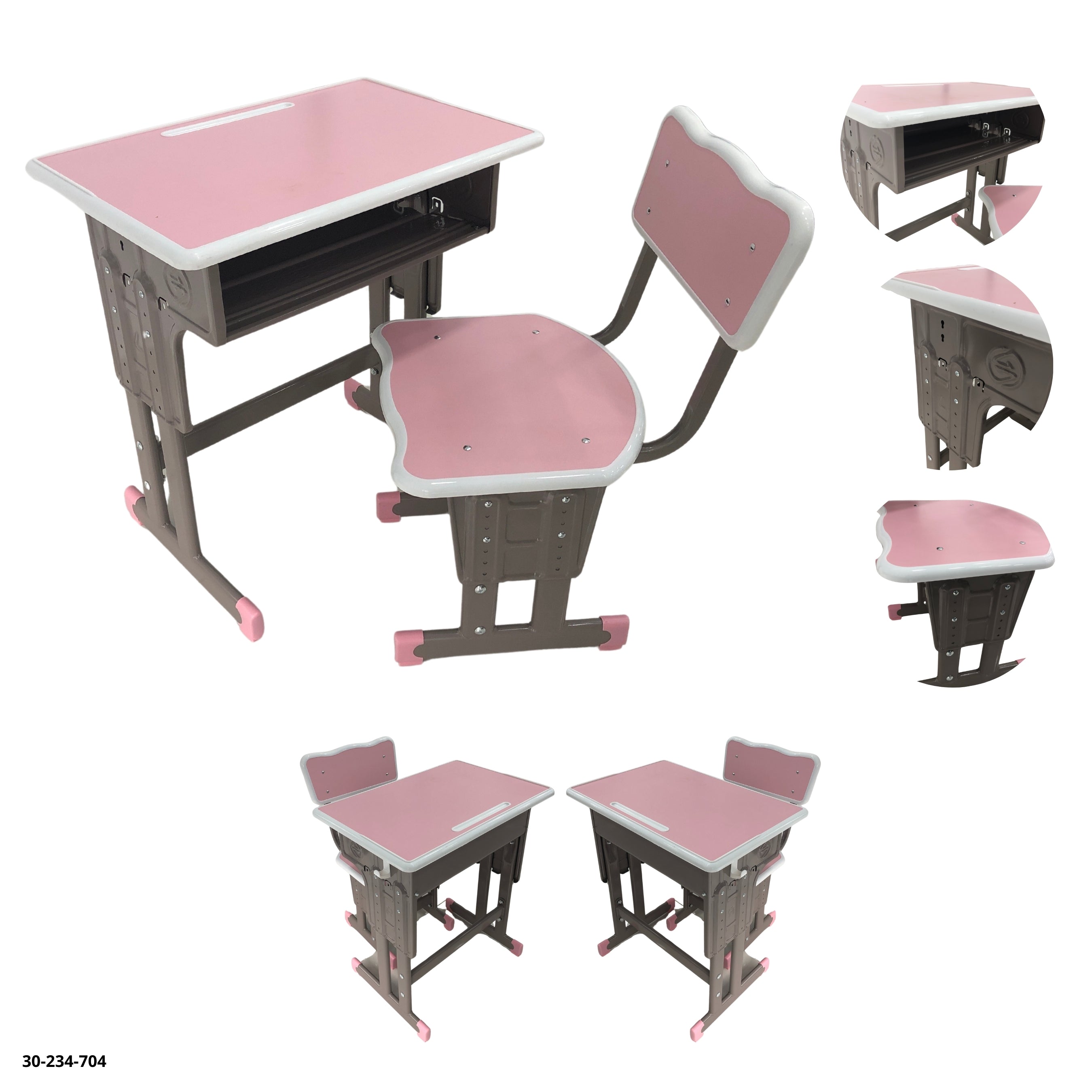 SCHOOL TABLE WITH WOOD COLOR CHAIR / 30-215-39