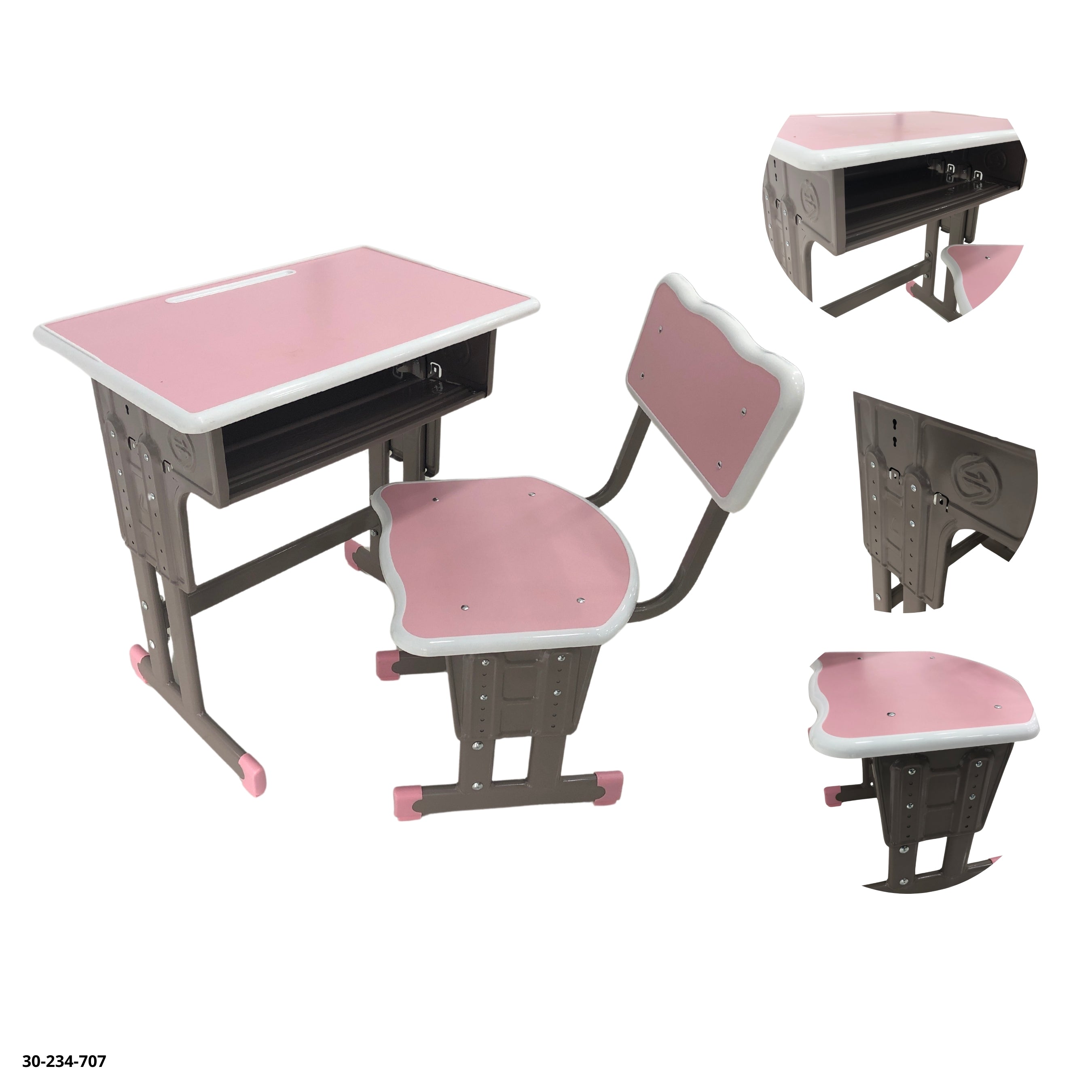SCHOOL TABLE WITH WOOD COLOR CHAIR / 30-215-39
