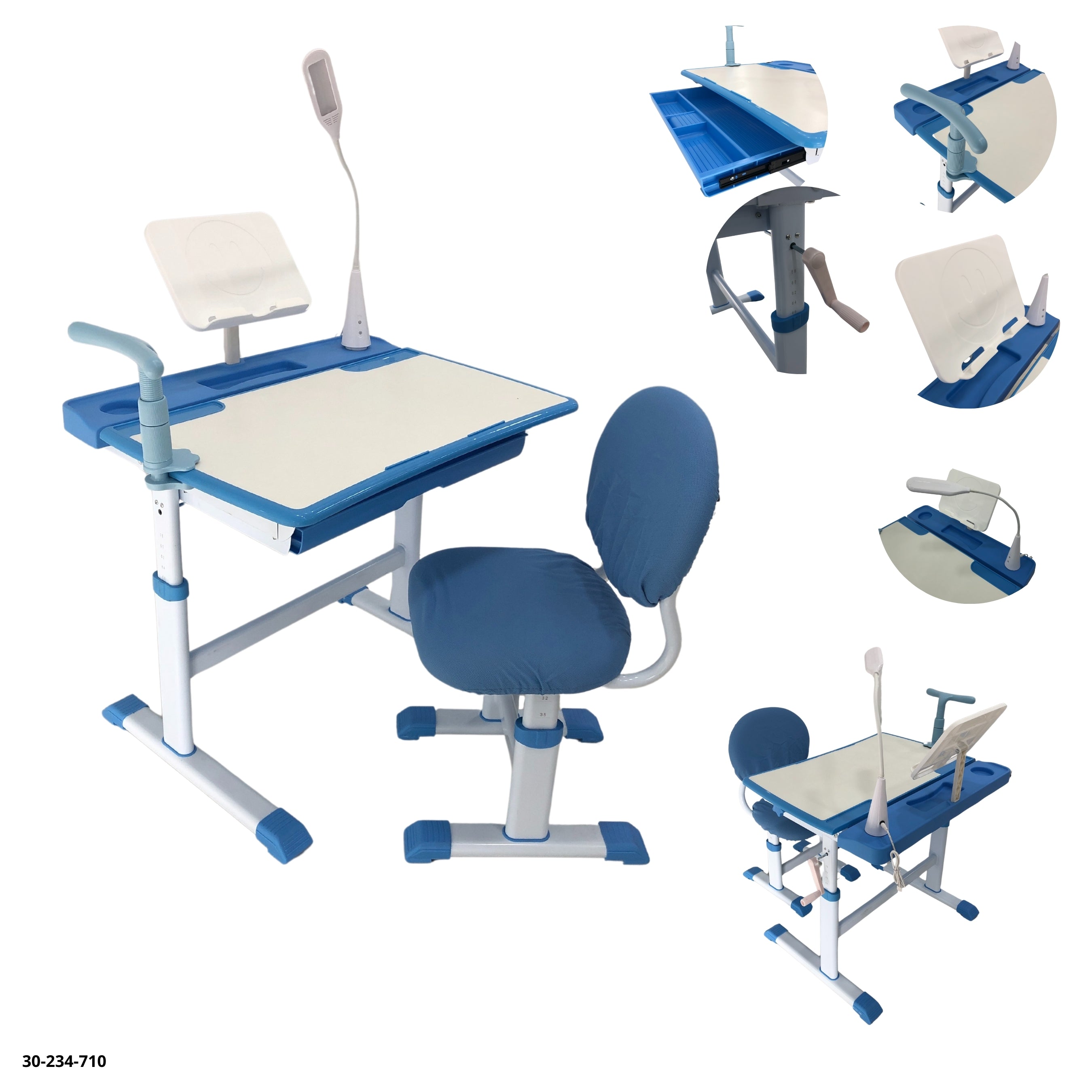 SCHOOL TABLE WITH WOOD COLOR CHAIR / 30-215-39