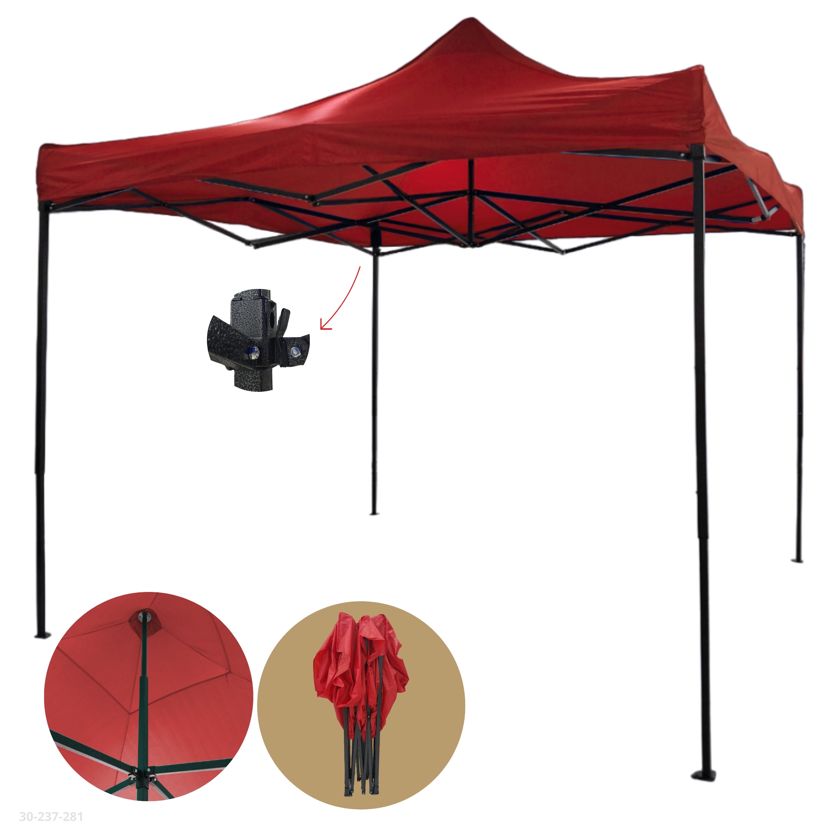 TOLDA/LONA 420D ROJO 3MX3M