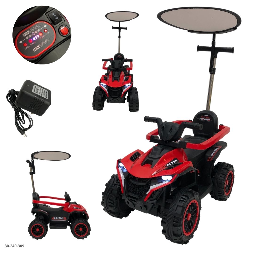 MOTO ROJA C/TECHO P/NIÑOS