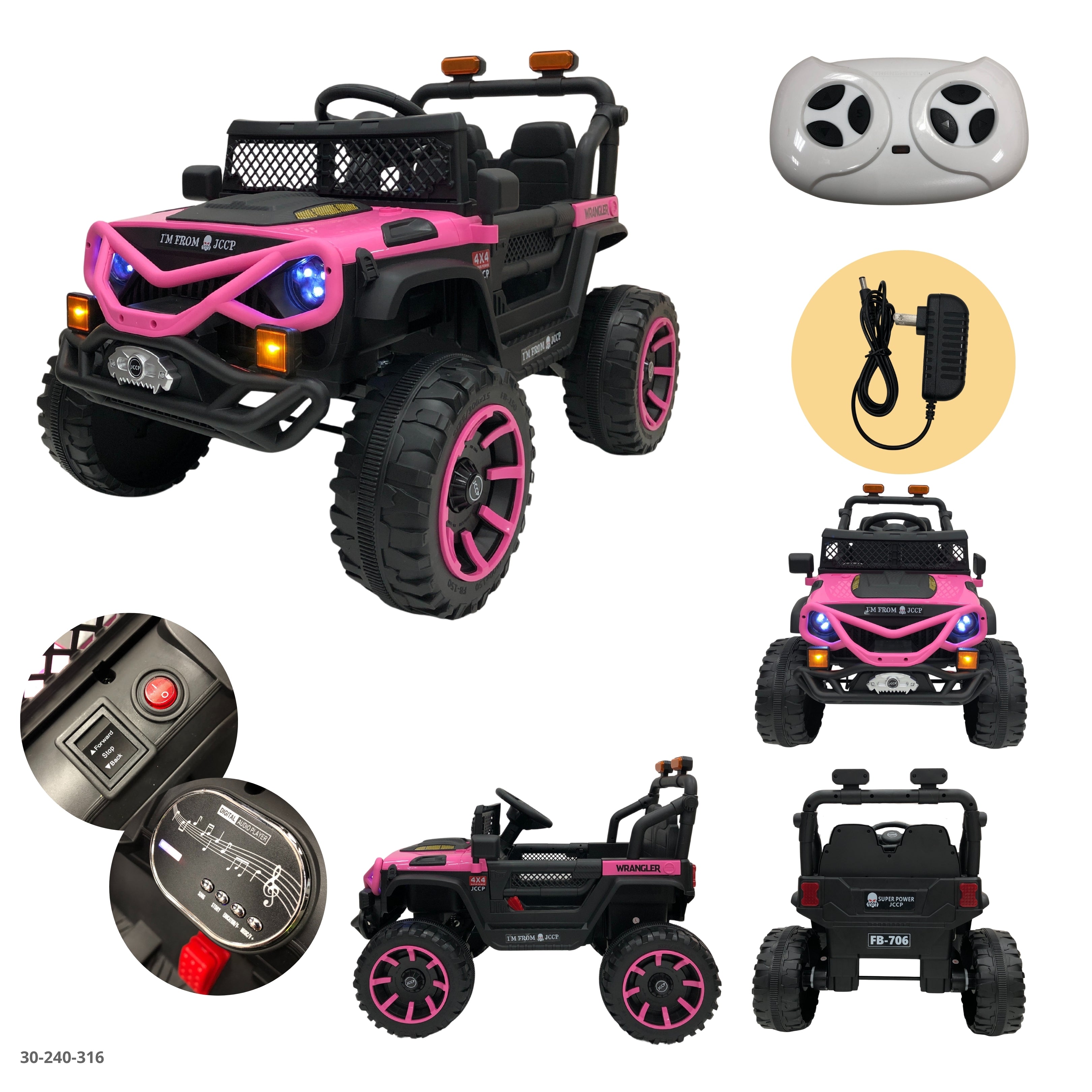 CARRO ROSADO  PARA NIÑAS