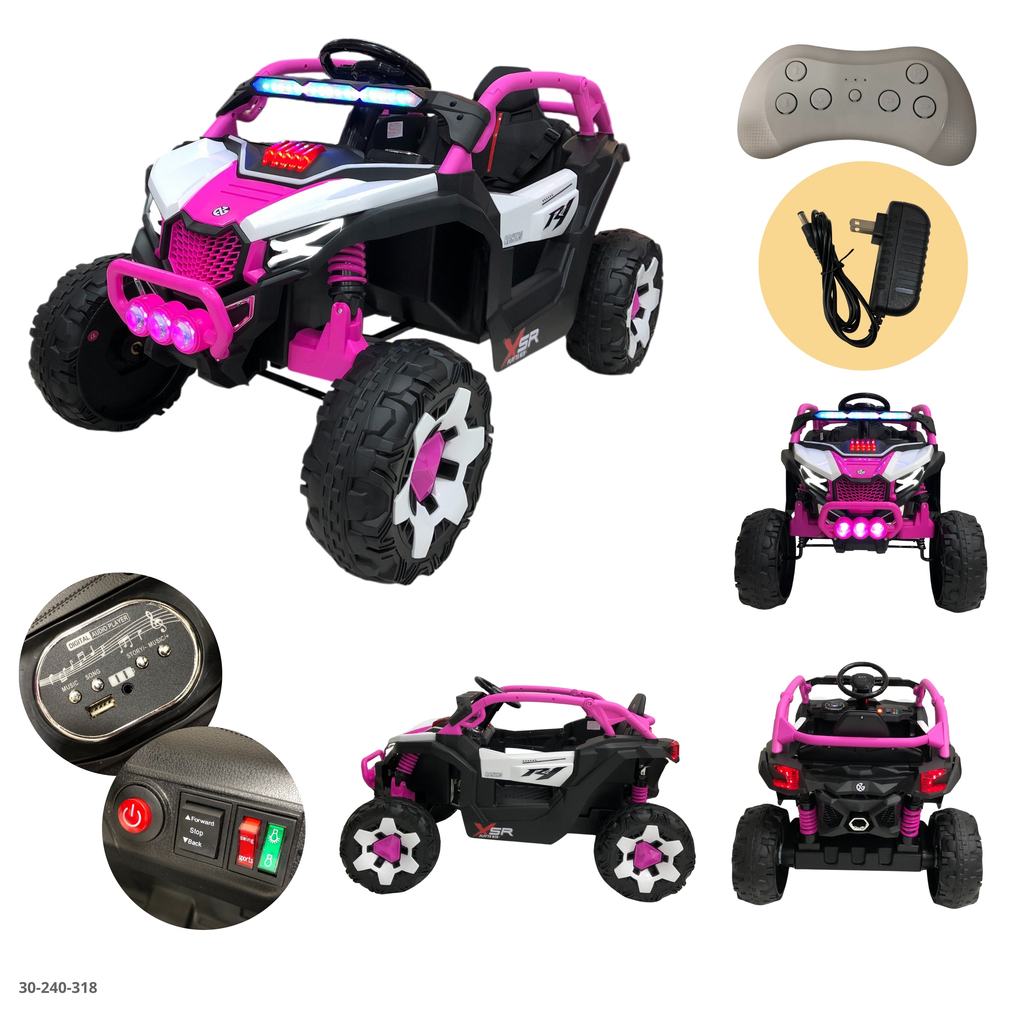 CARRO ROSADO  PARA NIÑAS