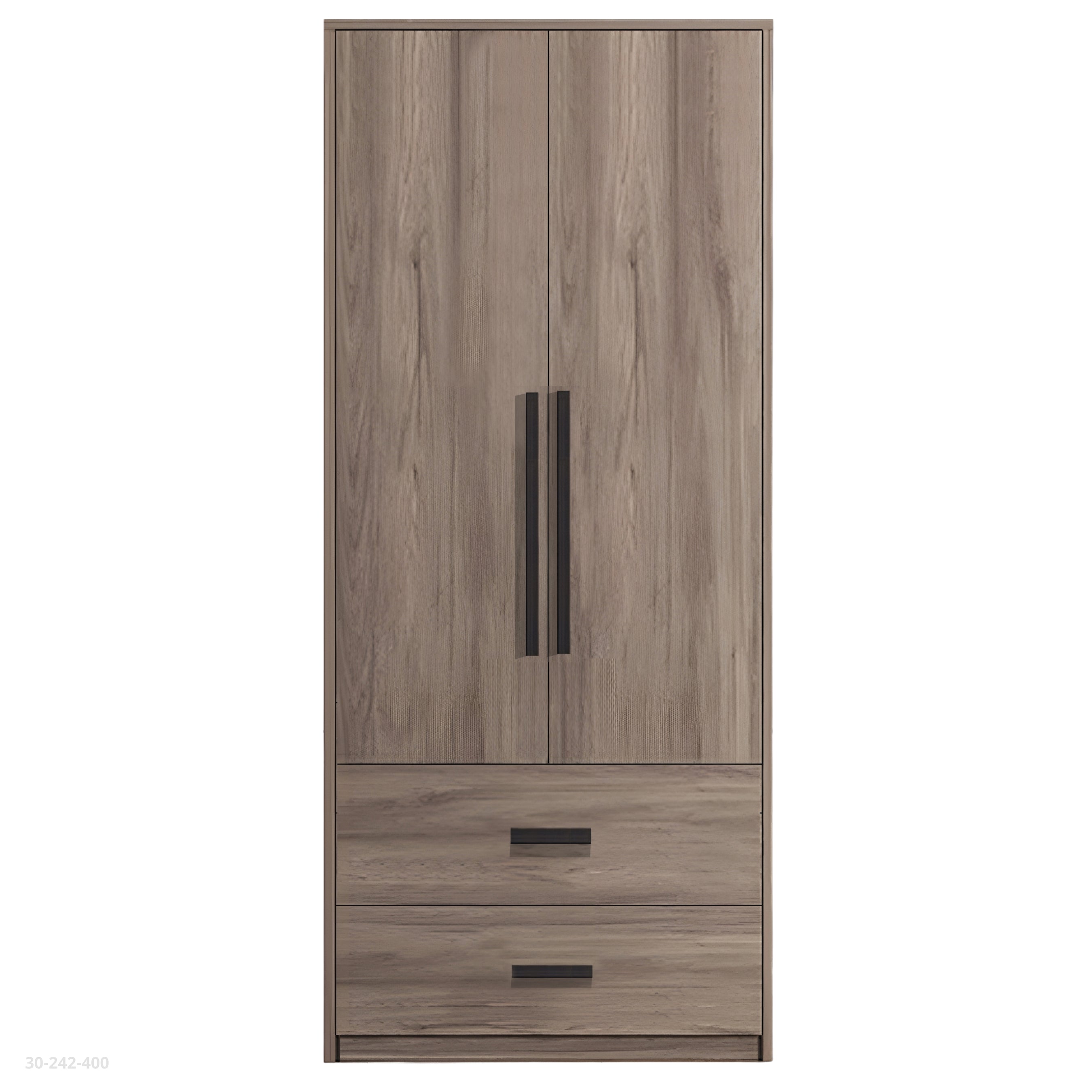 LARGE WENGUE RATTAN TEXTURE WARDROBE / 2-7188-XP