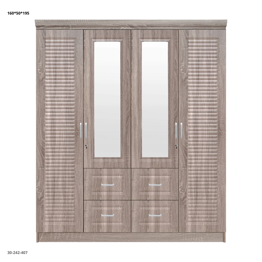 ARMARIO GRIS CLARO 160*50*195 W084-9D