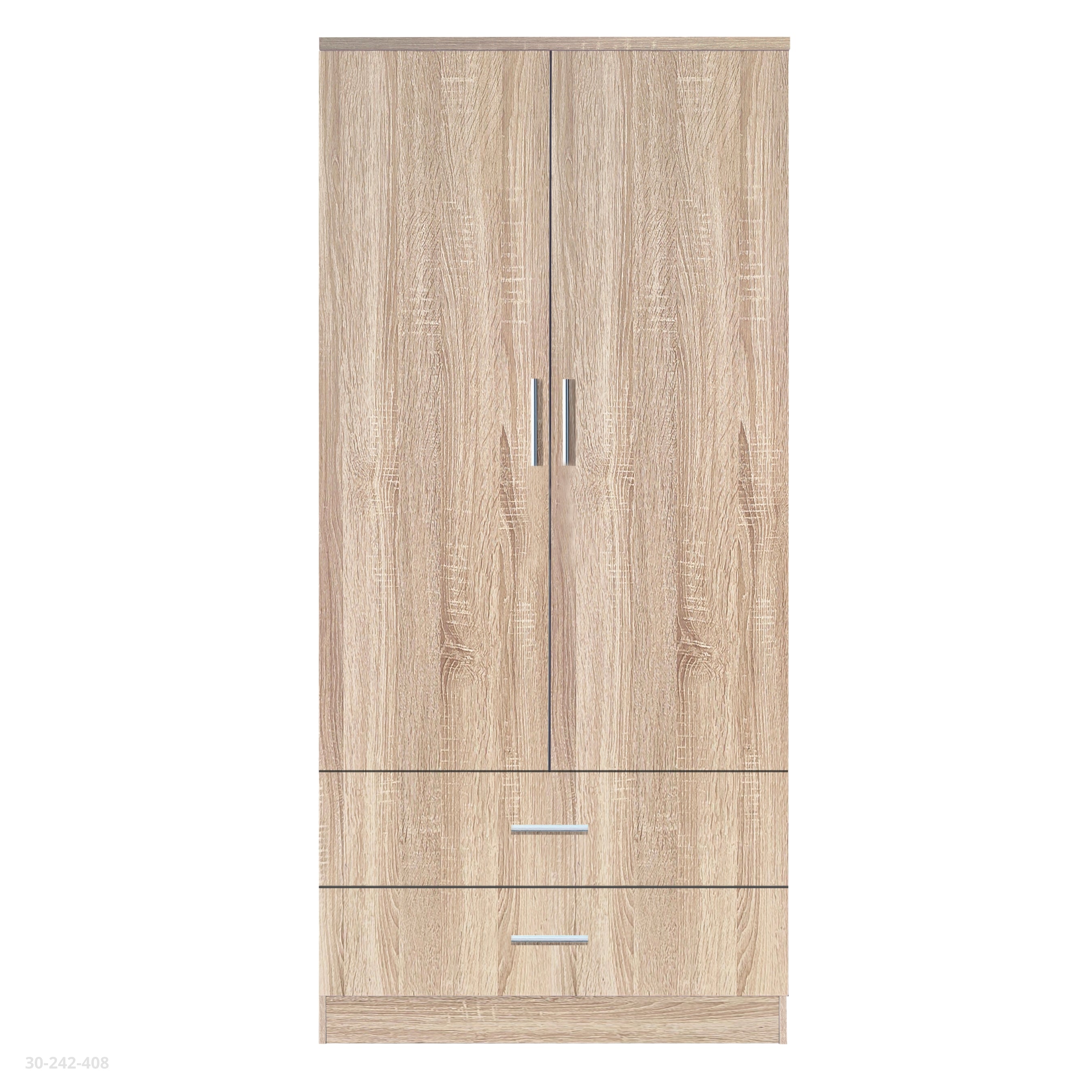 LARGE WENGUE RATTAN TEXTURE WARDROBE / 2-7188-XP