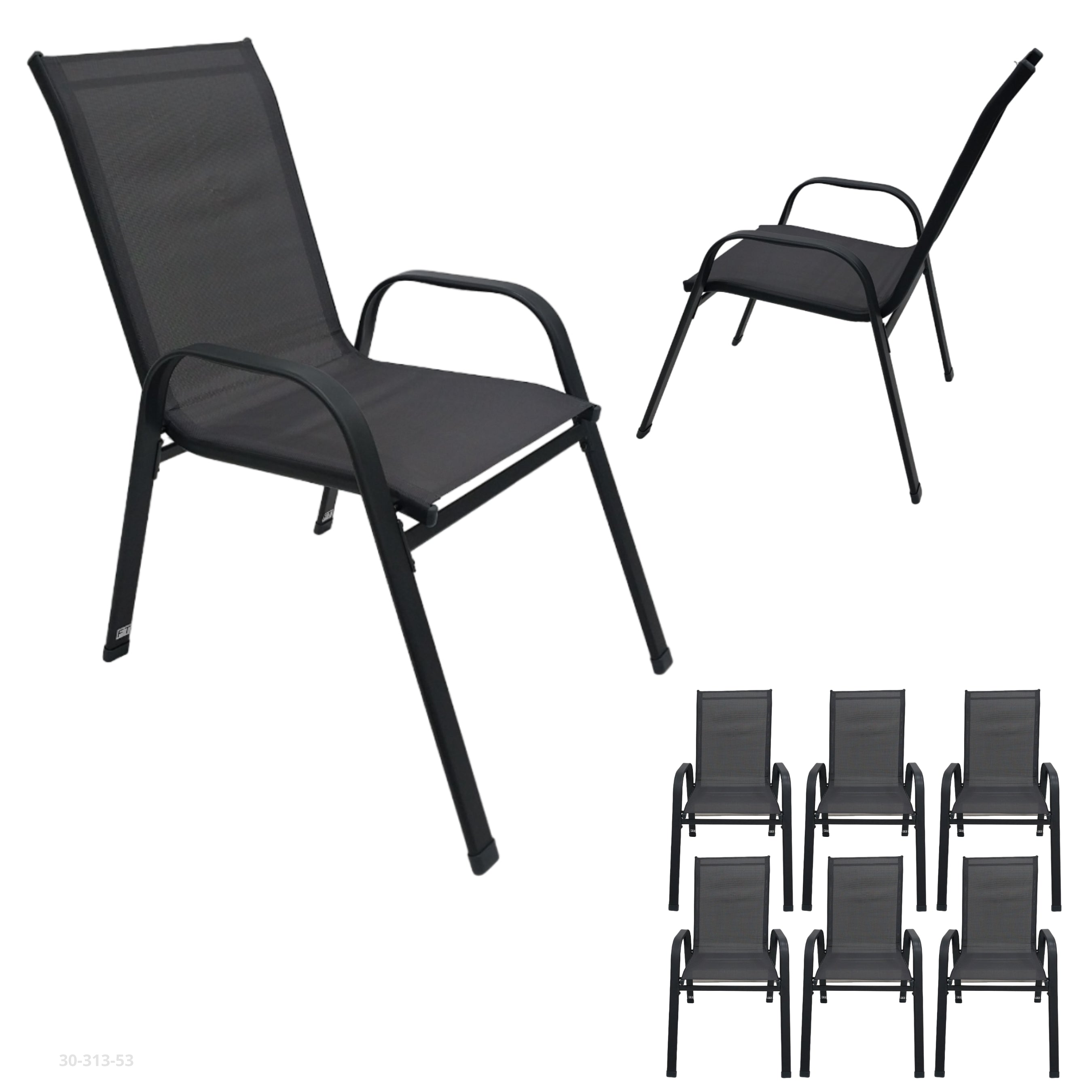 GRAY CHAIR SET 6 / 30-313-53