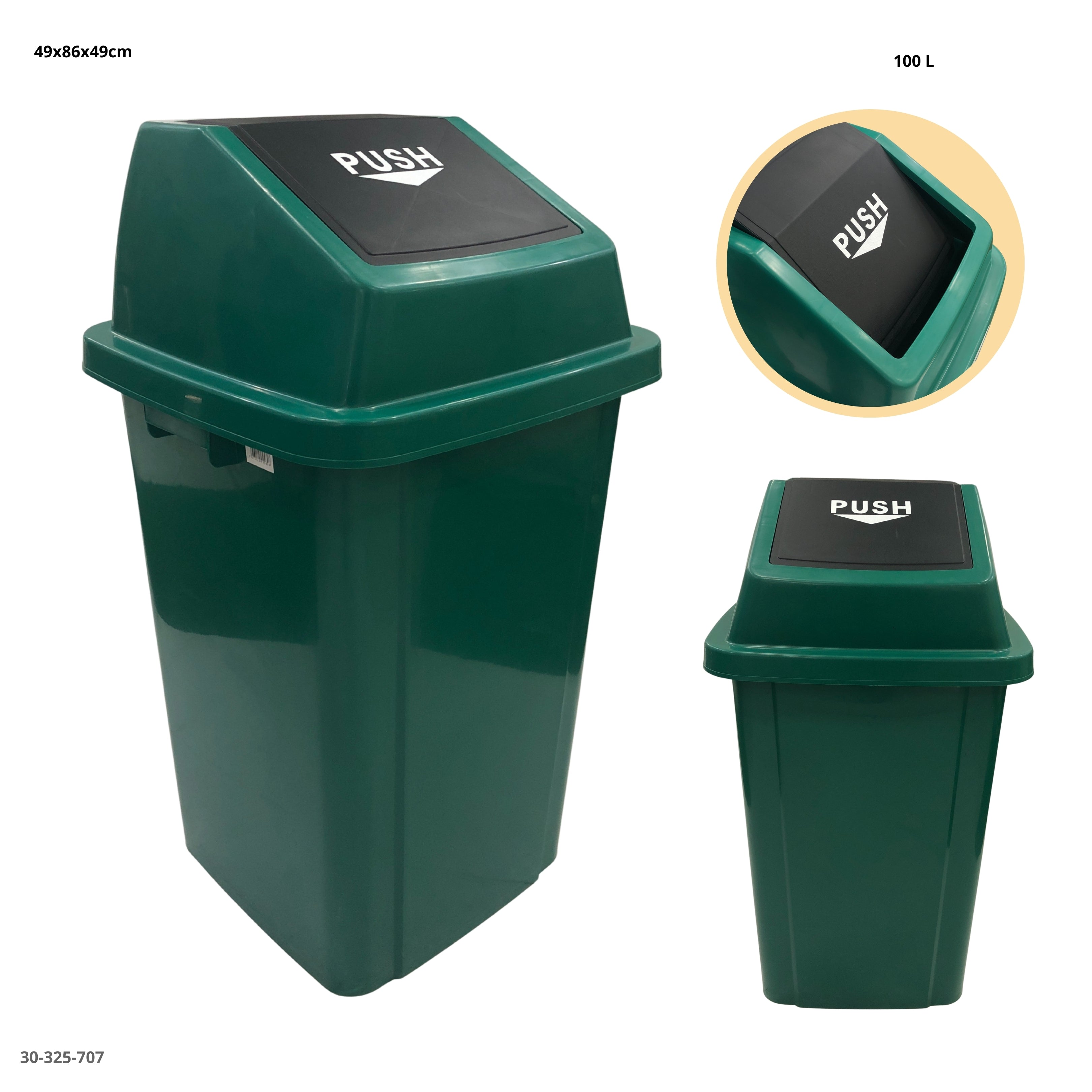 BASURERO VERDE 100L