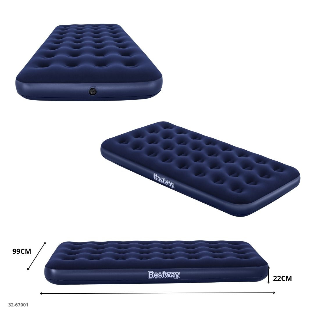 COLCHON INFLABLE TWIN AZUL 188*99*22CM