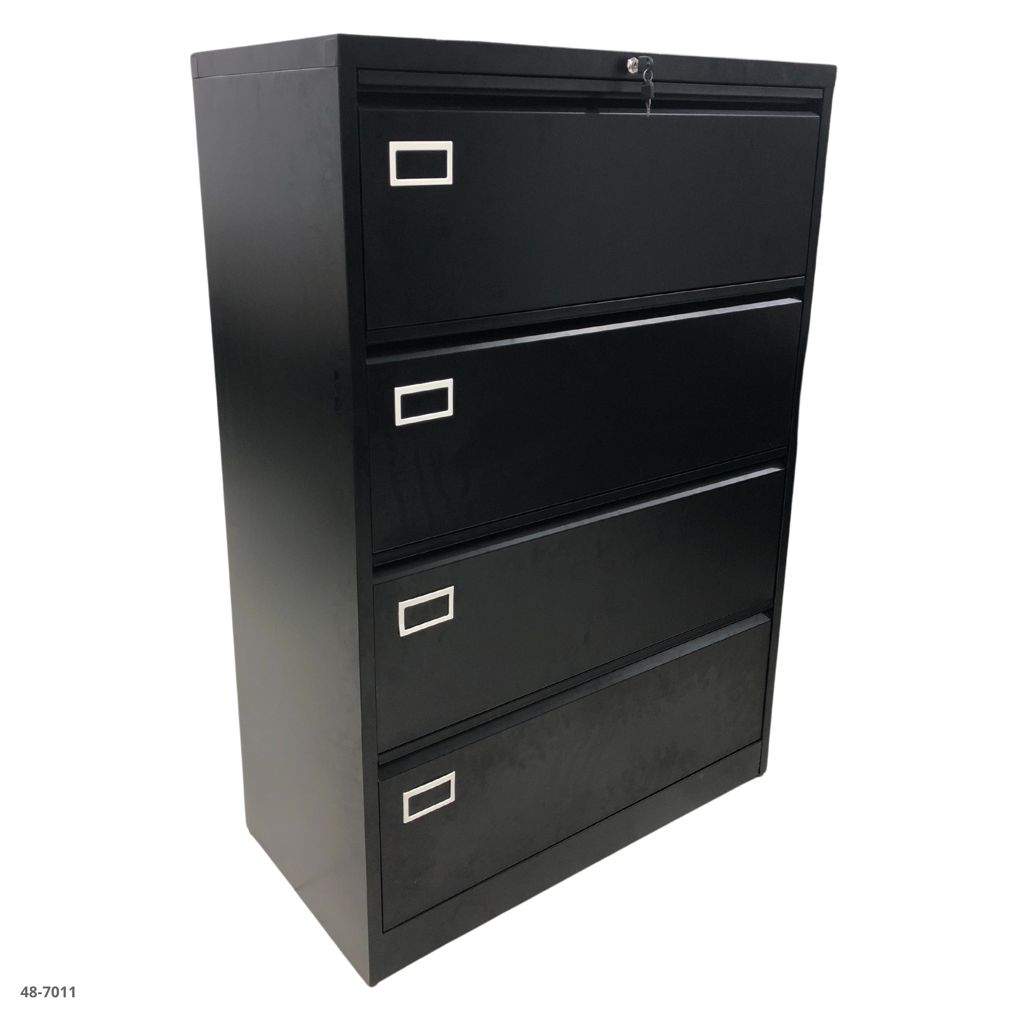 ARCHIVADOR LATERAL METALICO 4 GAVETAS NEGRO