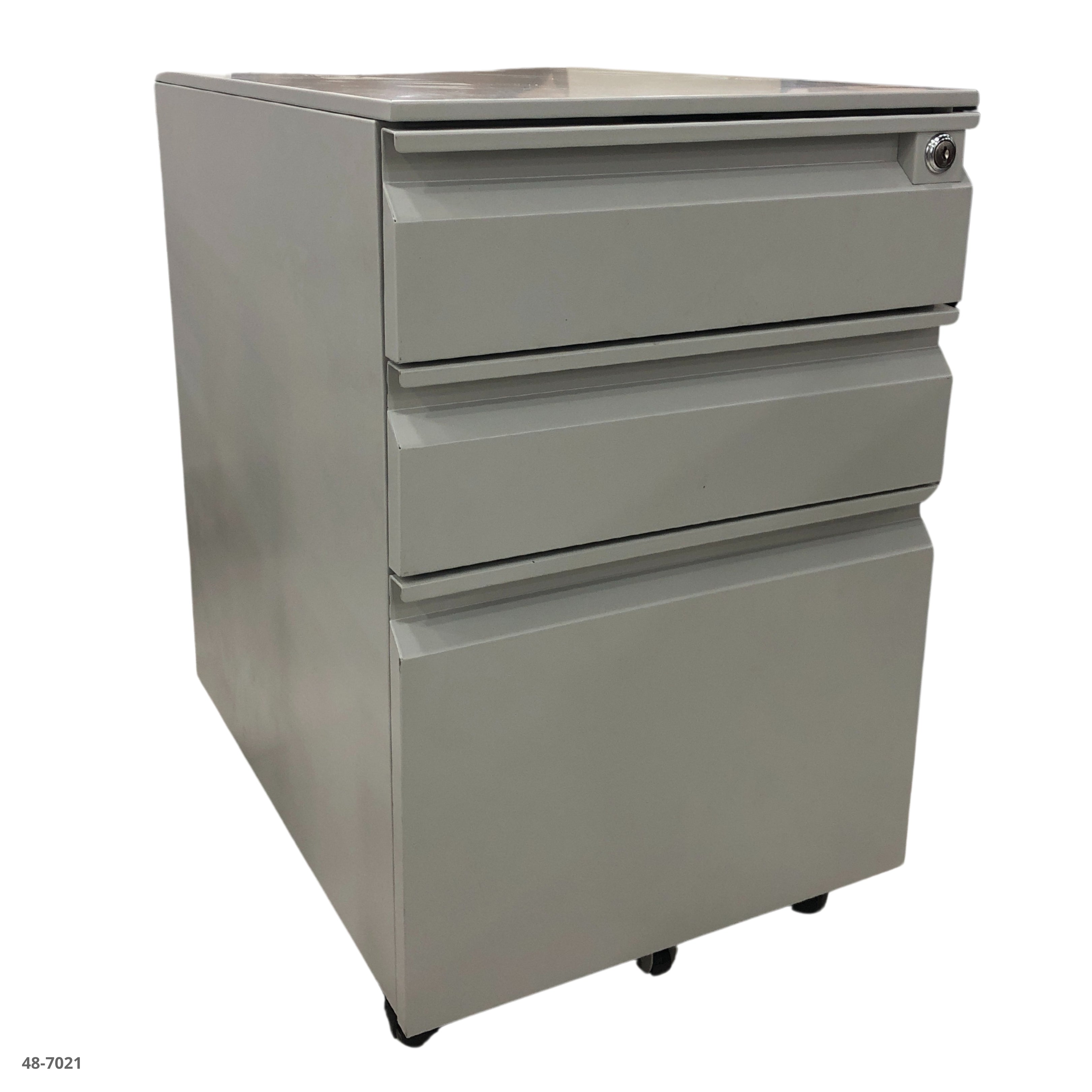 ARCHIVADOR METALICO GRIS  3 GAVETAS  PEQUEÑO CON RUEDAS