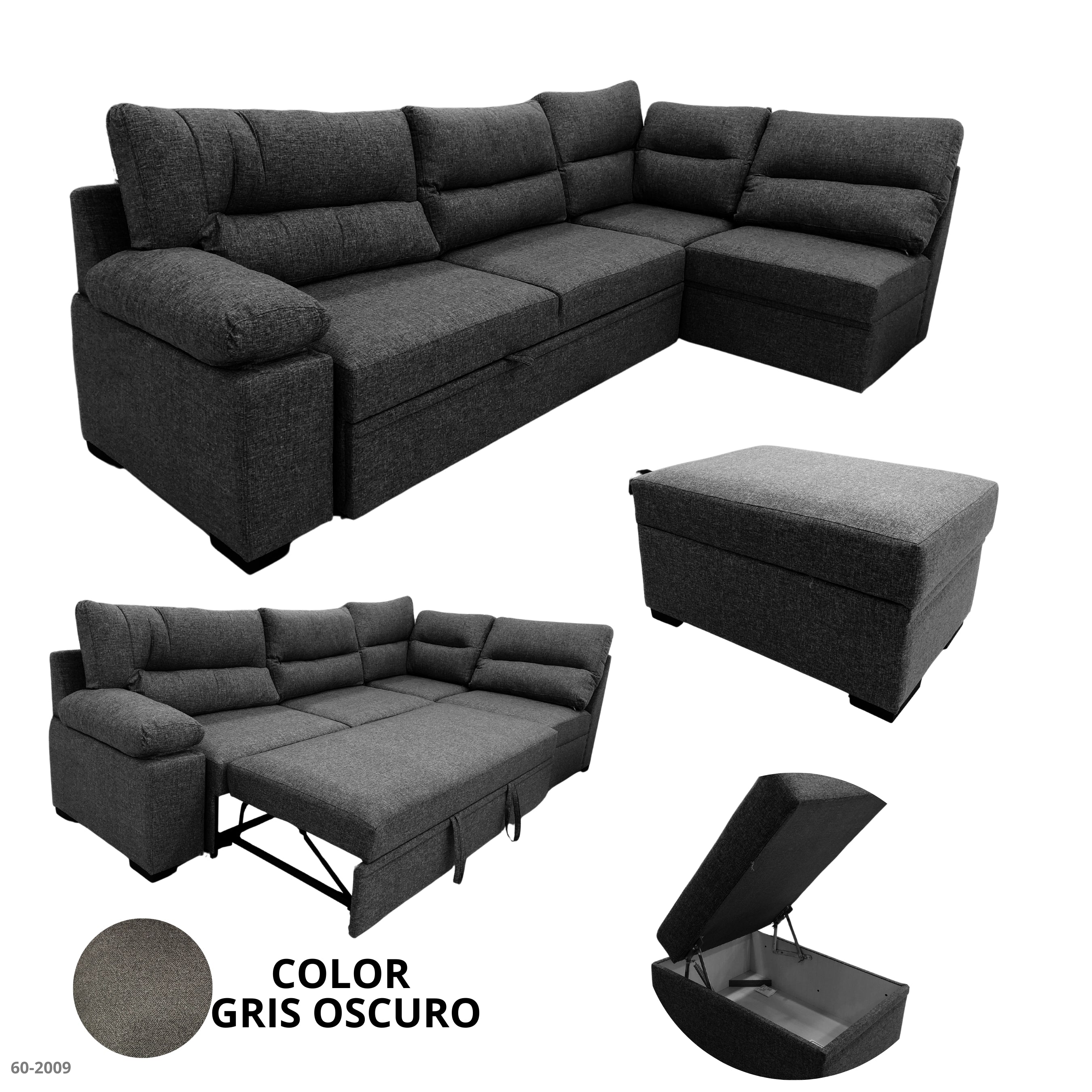 JGO SOFA CAMA L SEVILLA PRIME GRANDE GRIS