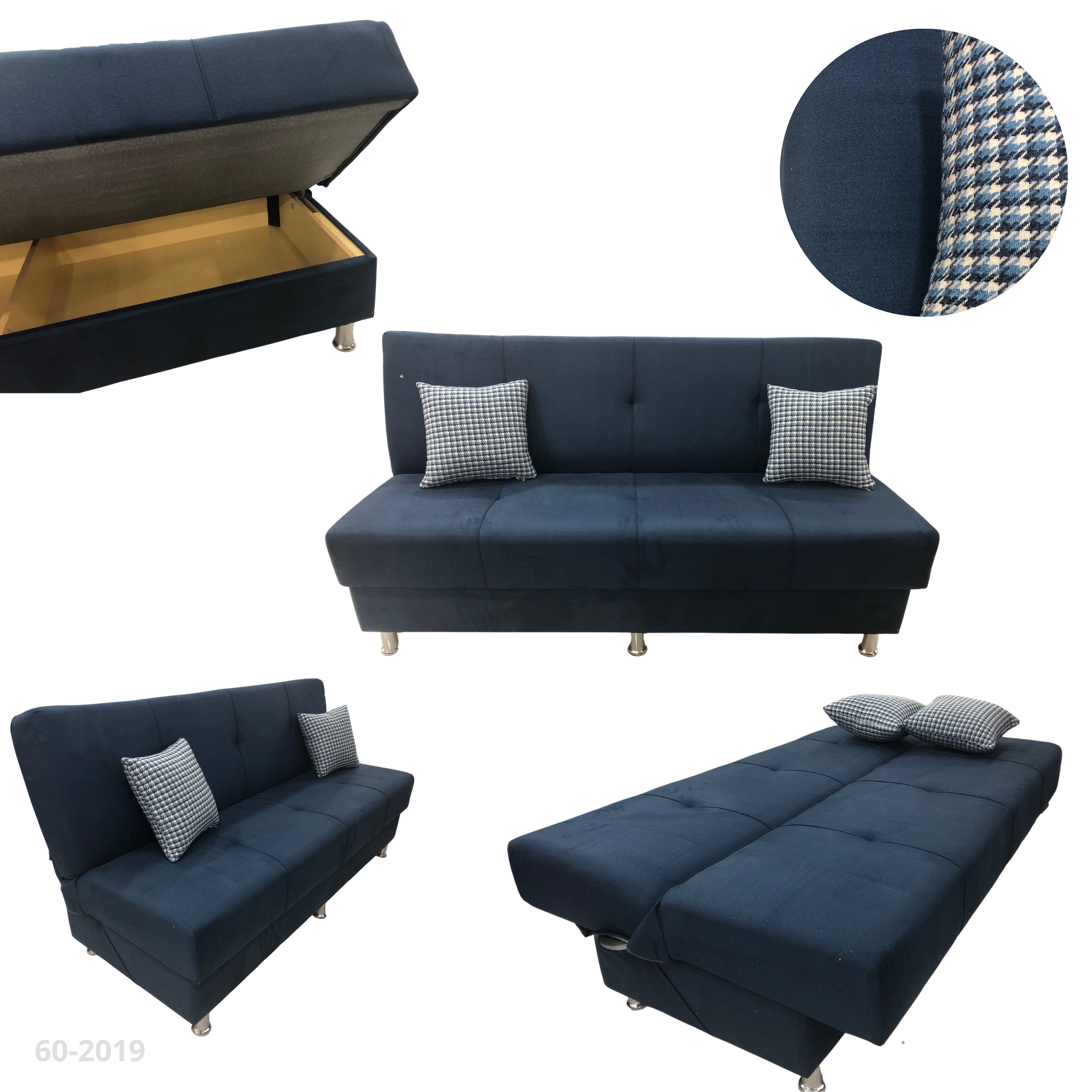 SOFA CAMA CUBE AZUL