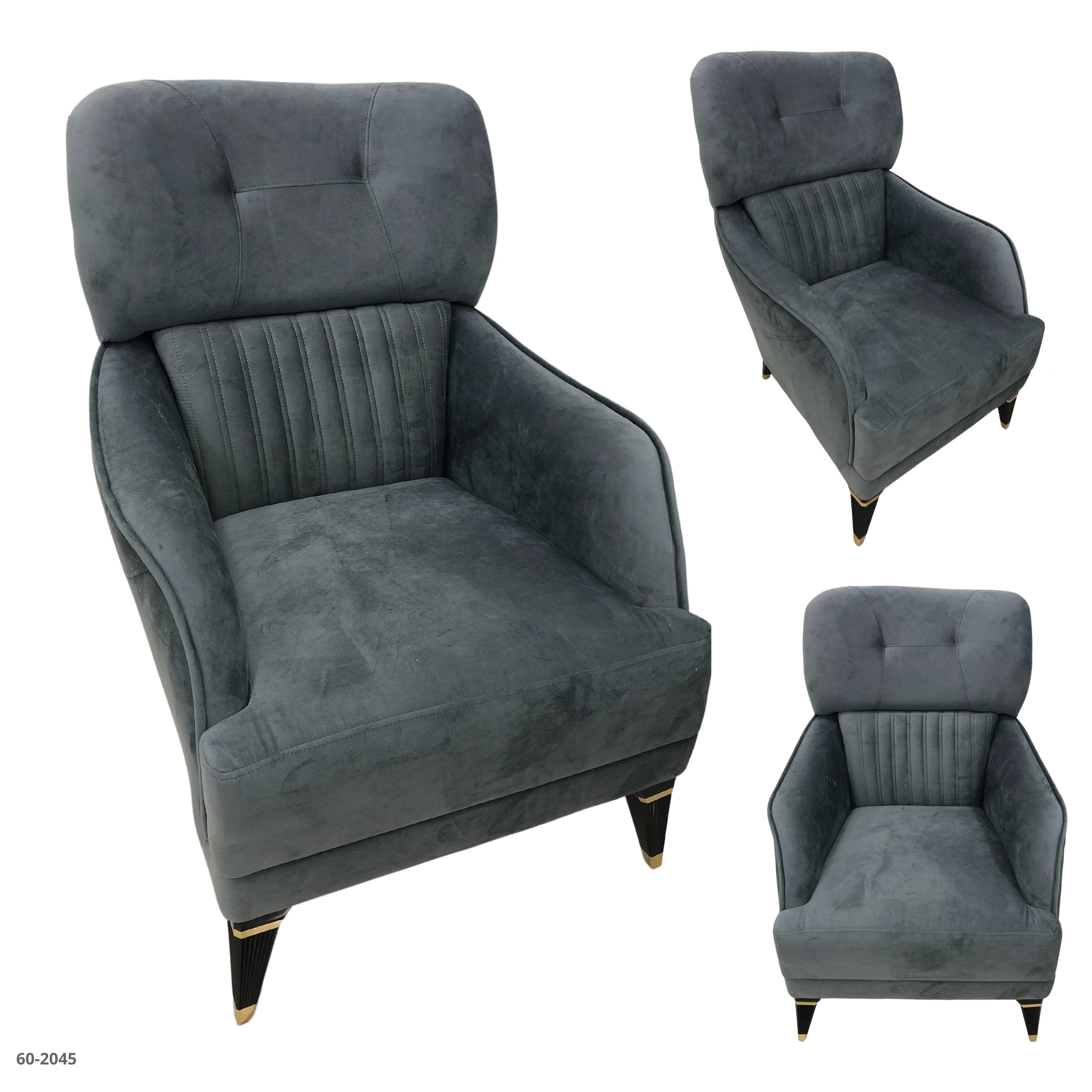 SILLA POLTRONA GRIS