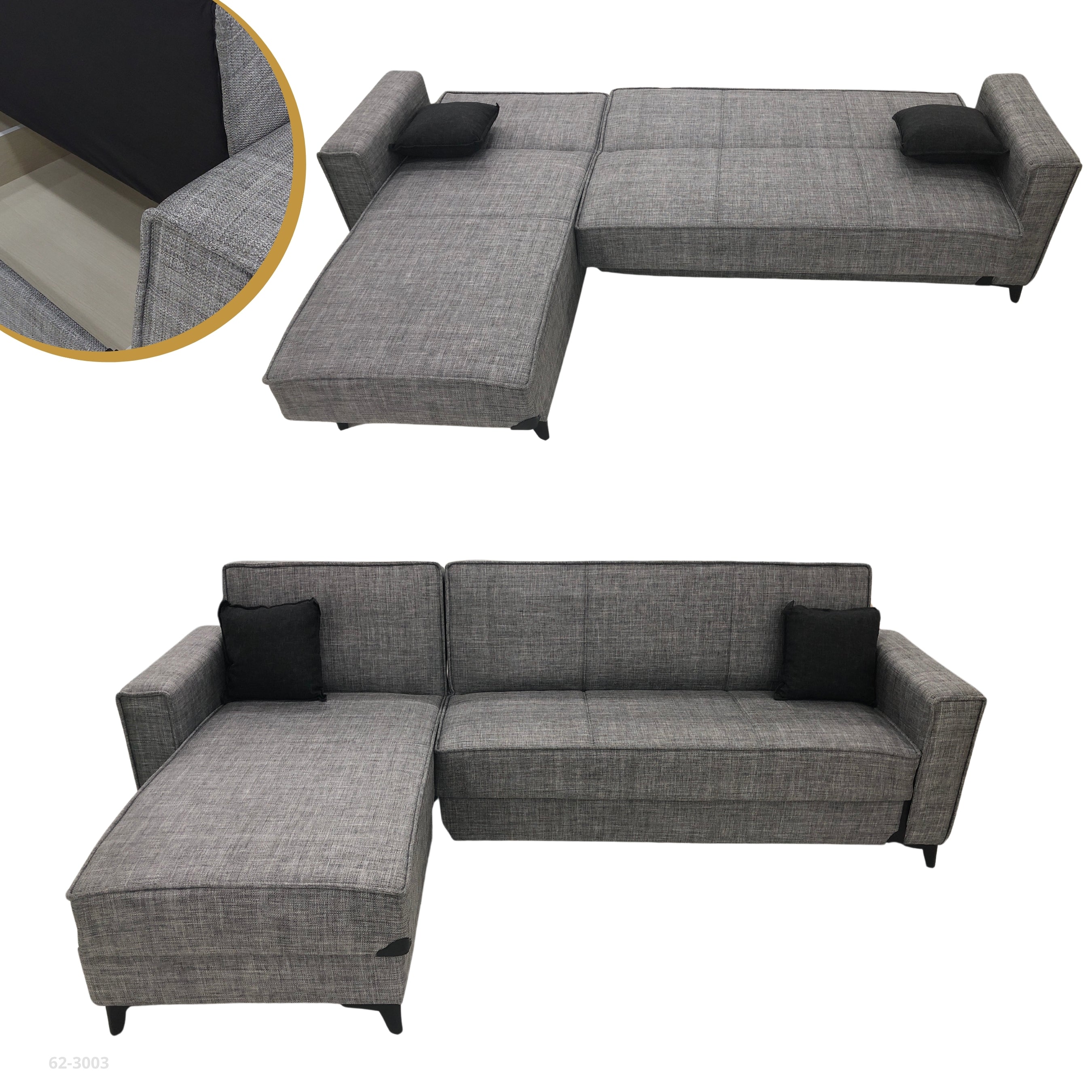 SOFA BED ARIS GRAY / 62-3003