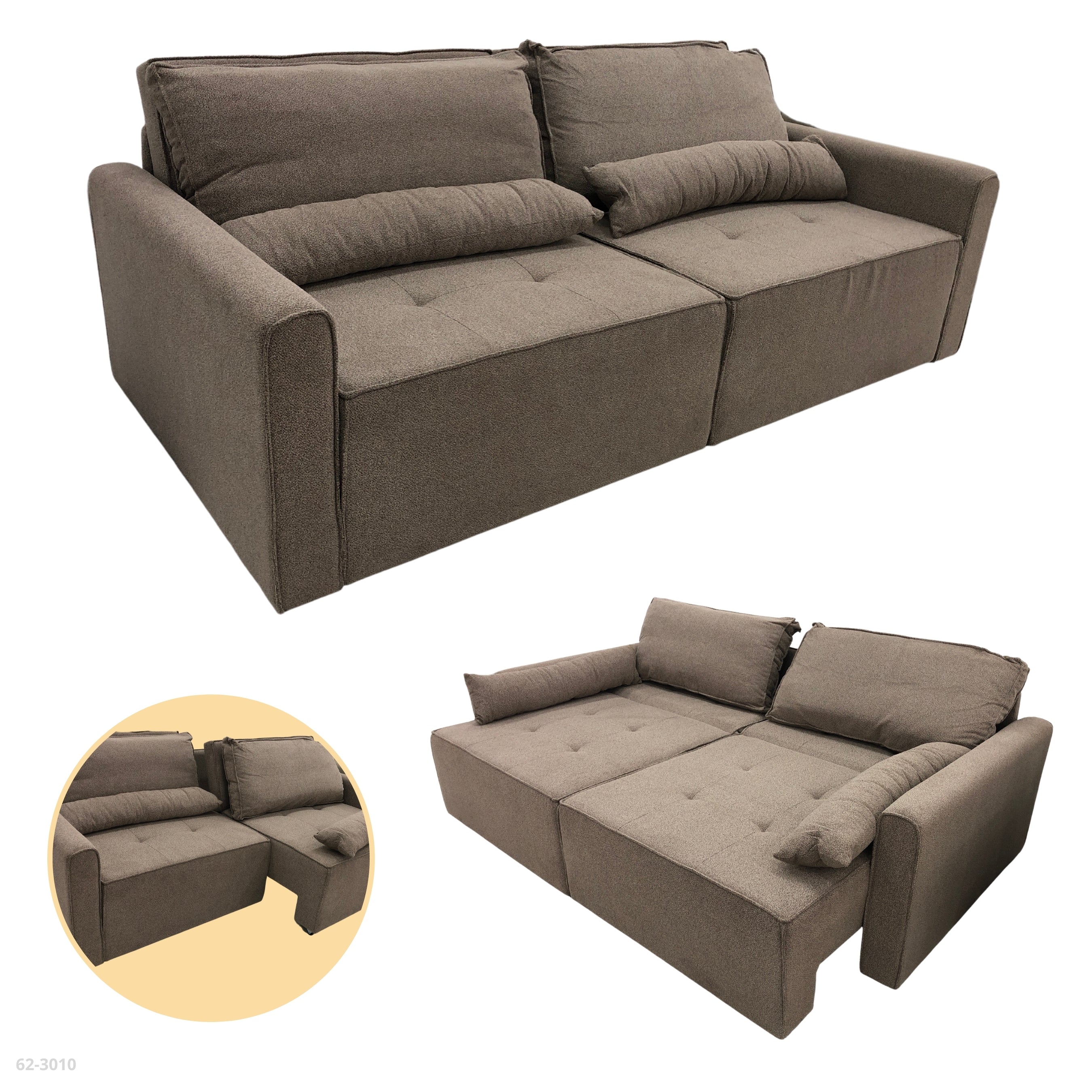 SOFA BED BENISA CHOCOLATE / 62-3010