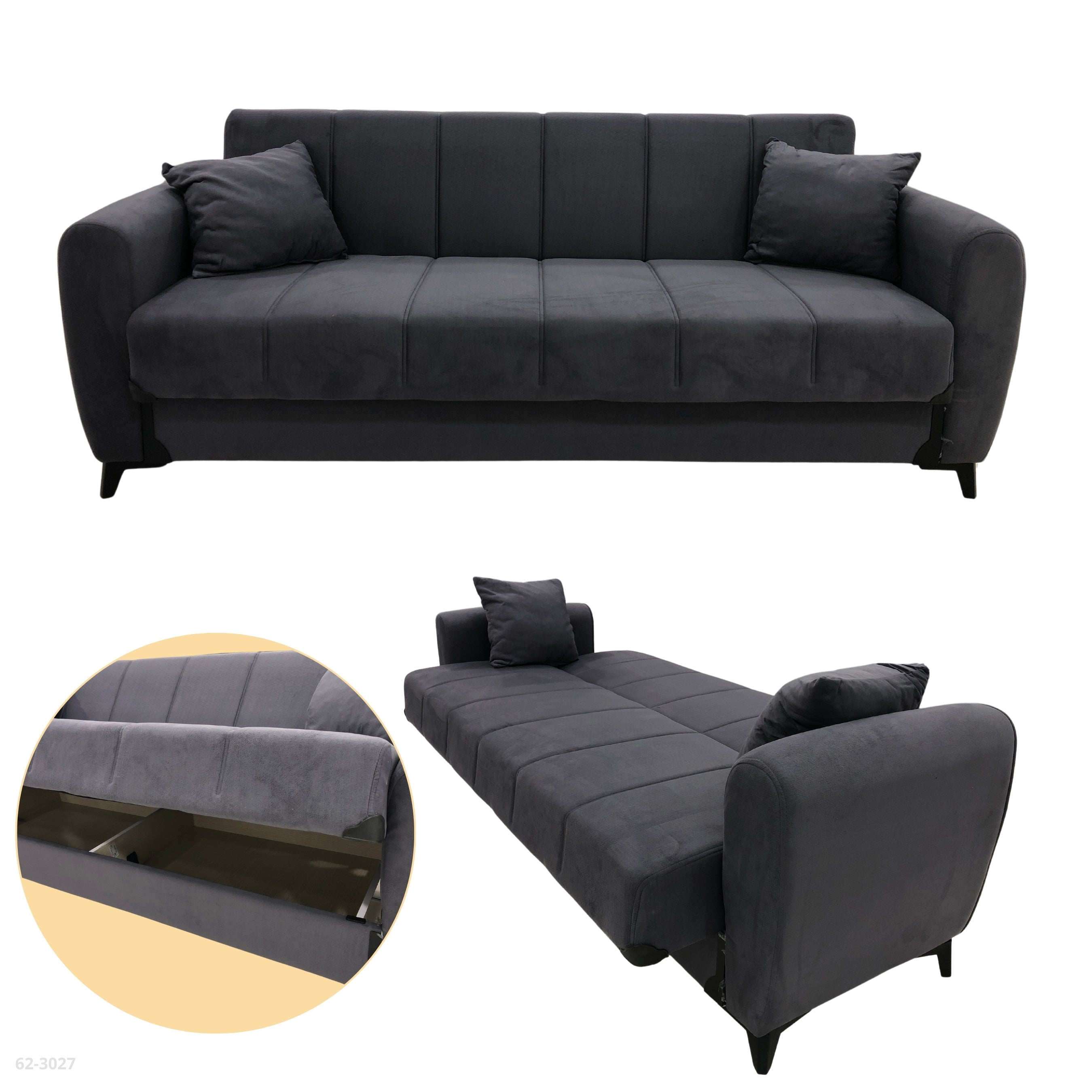 SOFA CAMA GRIS 210cm*103cm