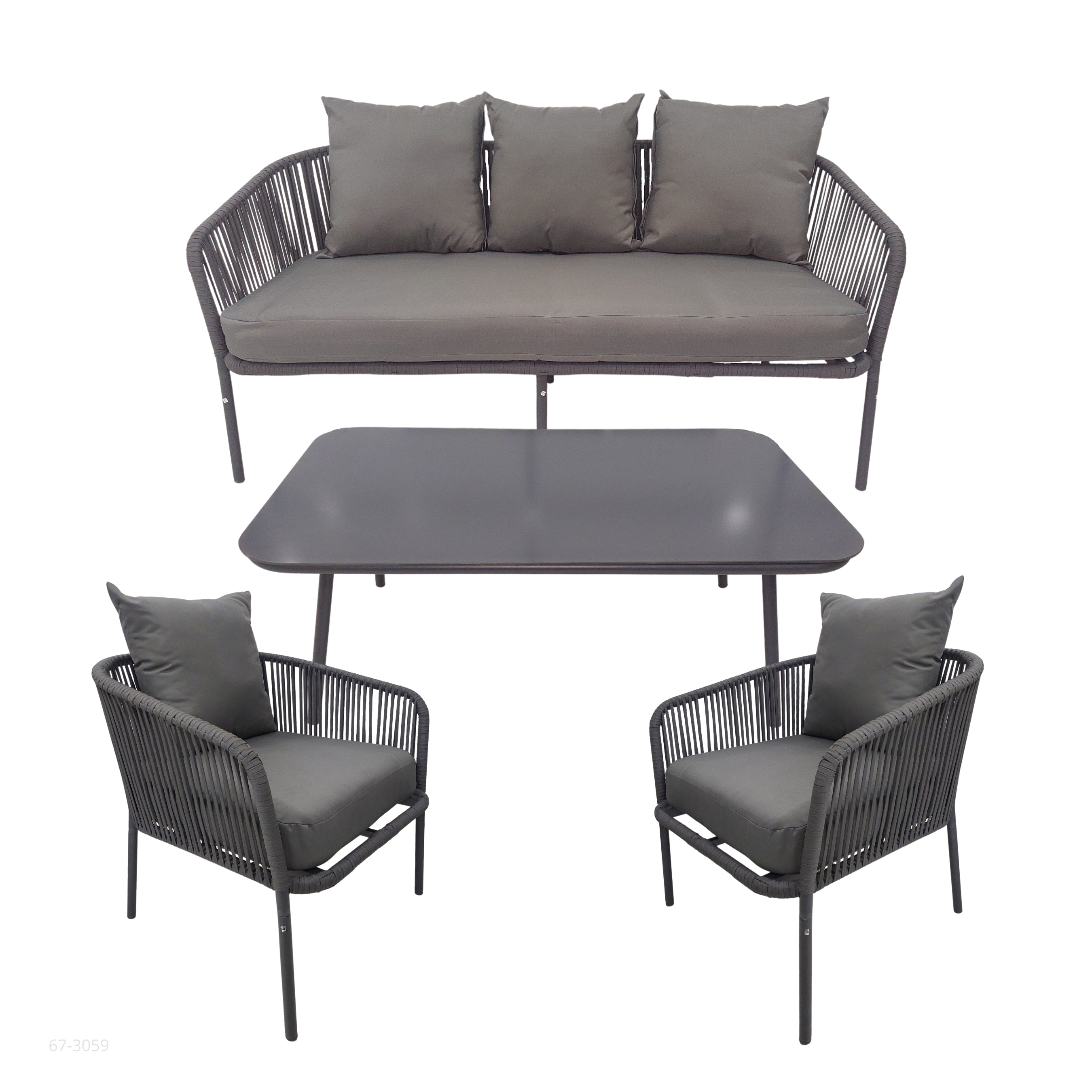 SOFA SET 4 PIECES RATTAN / 67-3073