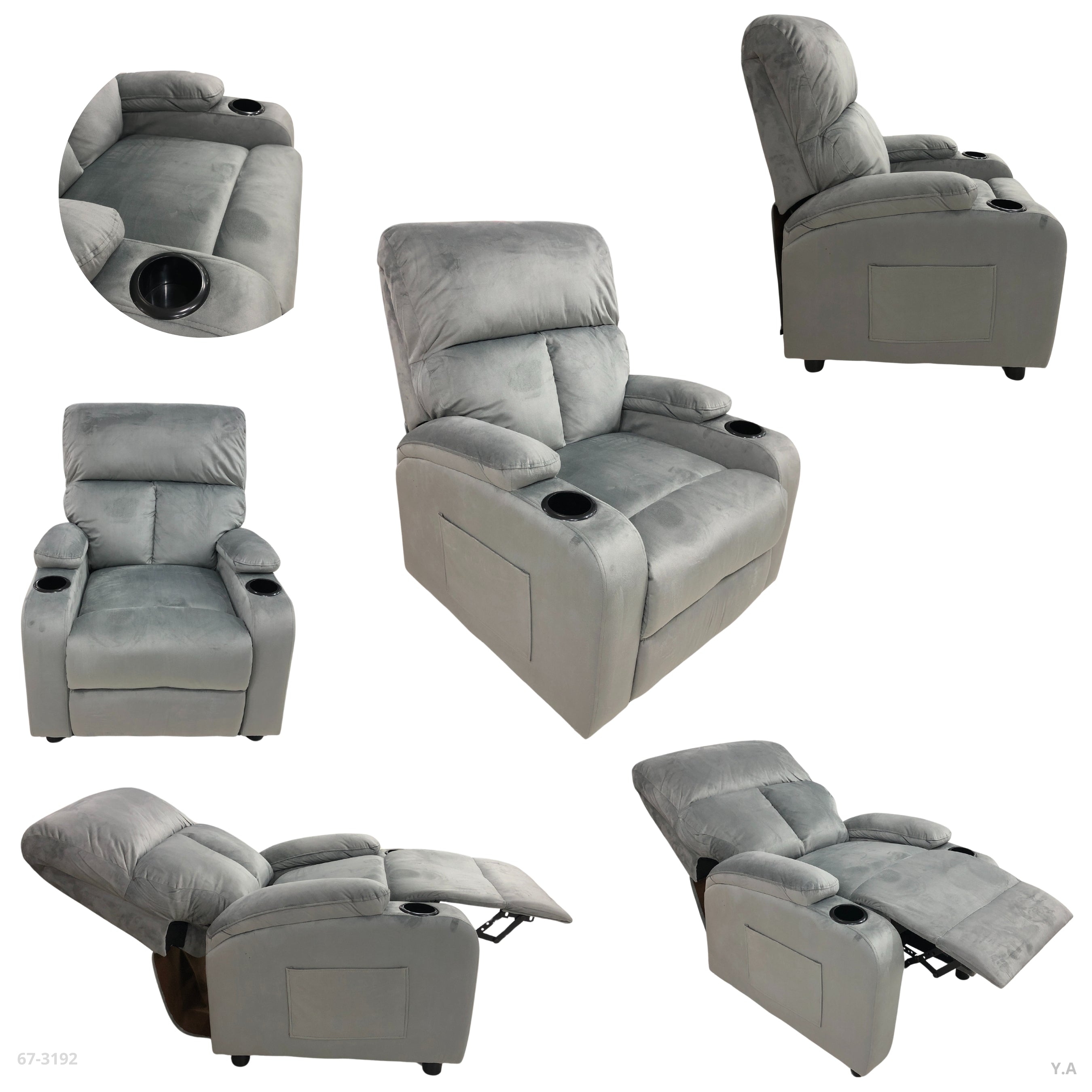 SOFA RECLINABLE GRIS