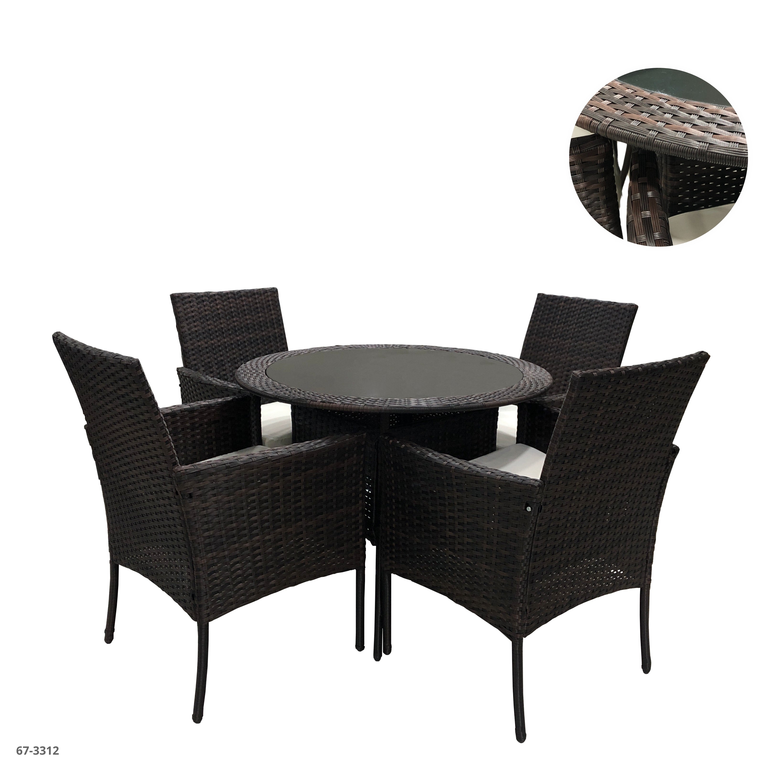 PLASTIC 5-SEAT TERRACE SET SATANA / 8-0138