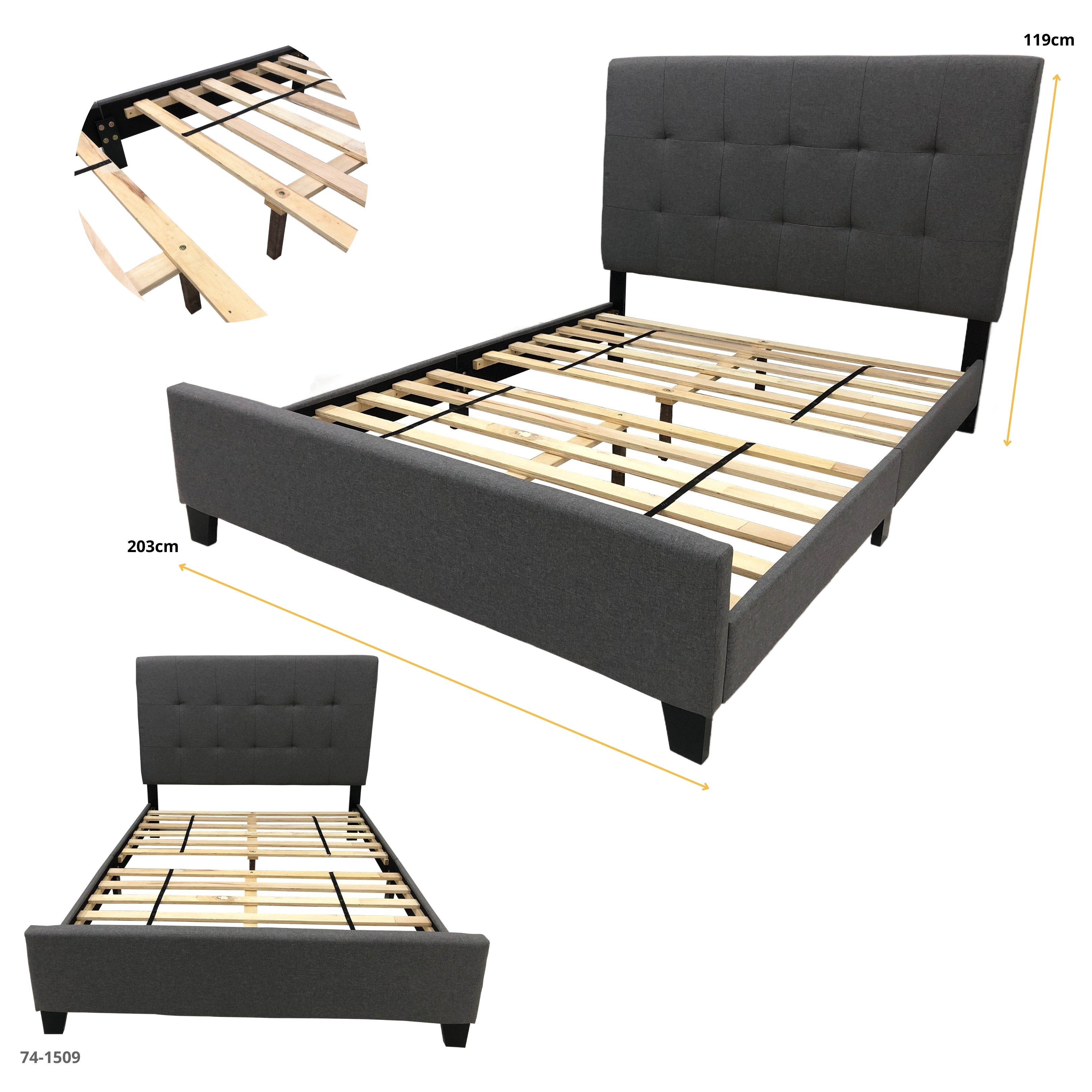 CAMA EMILY KING GRIS