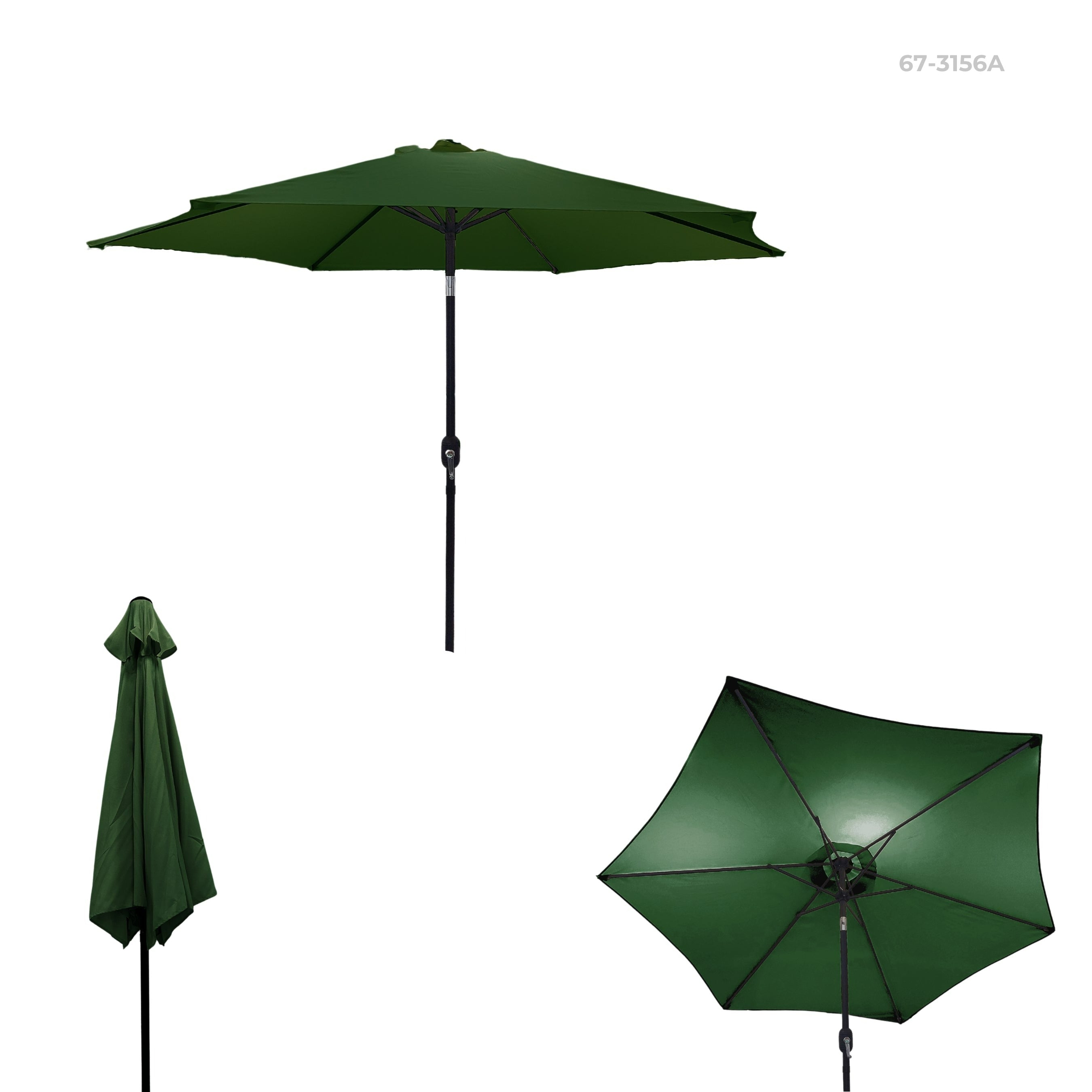SOMBRILLA DE PLAYA 2.5M X 2.2M VERDE
