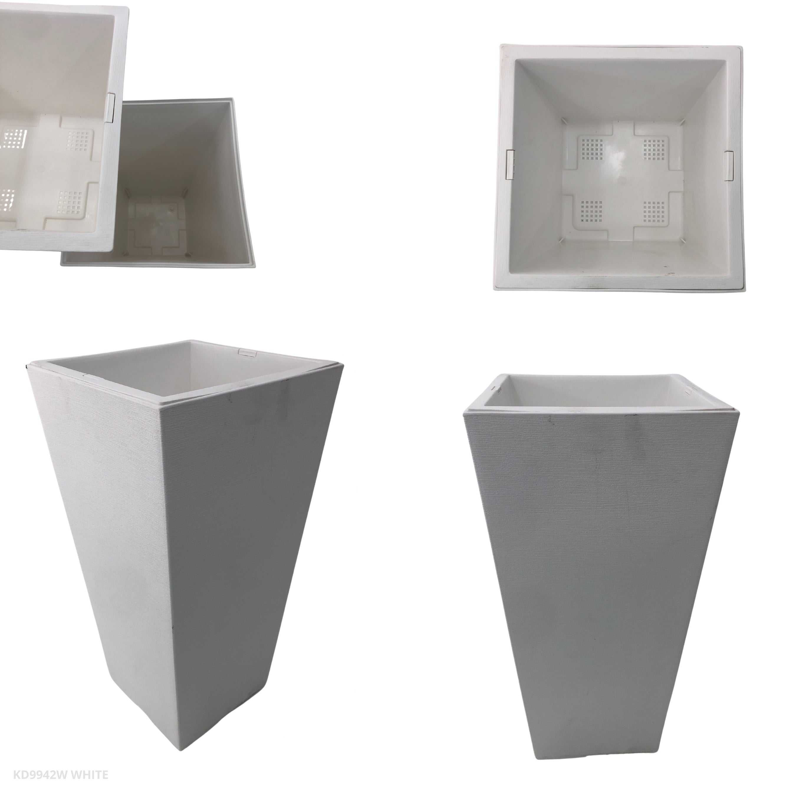 WHITE PLANTER 30*57CM PLANTER17